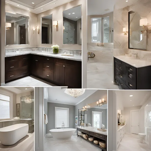 luxury bathroom with  double vanity 01