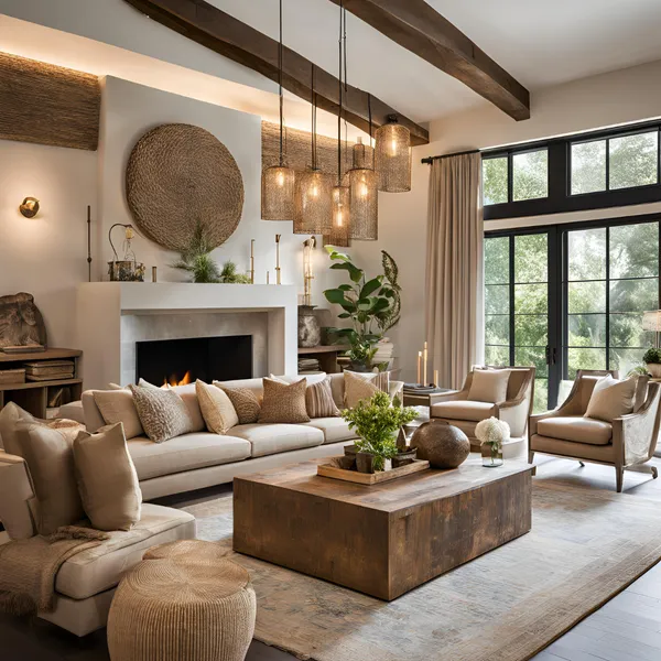 luxury living room with sustainable materials 01